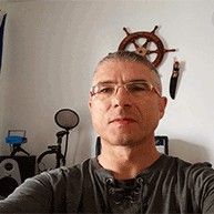 Yuri Rozenfeld in his studio